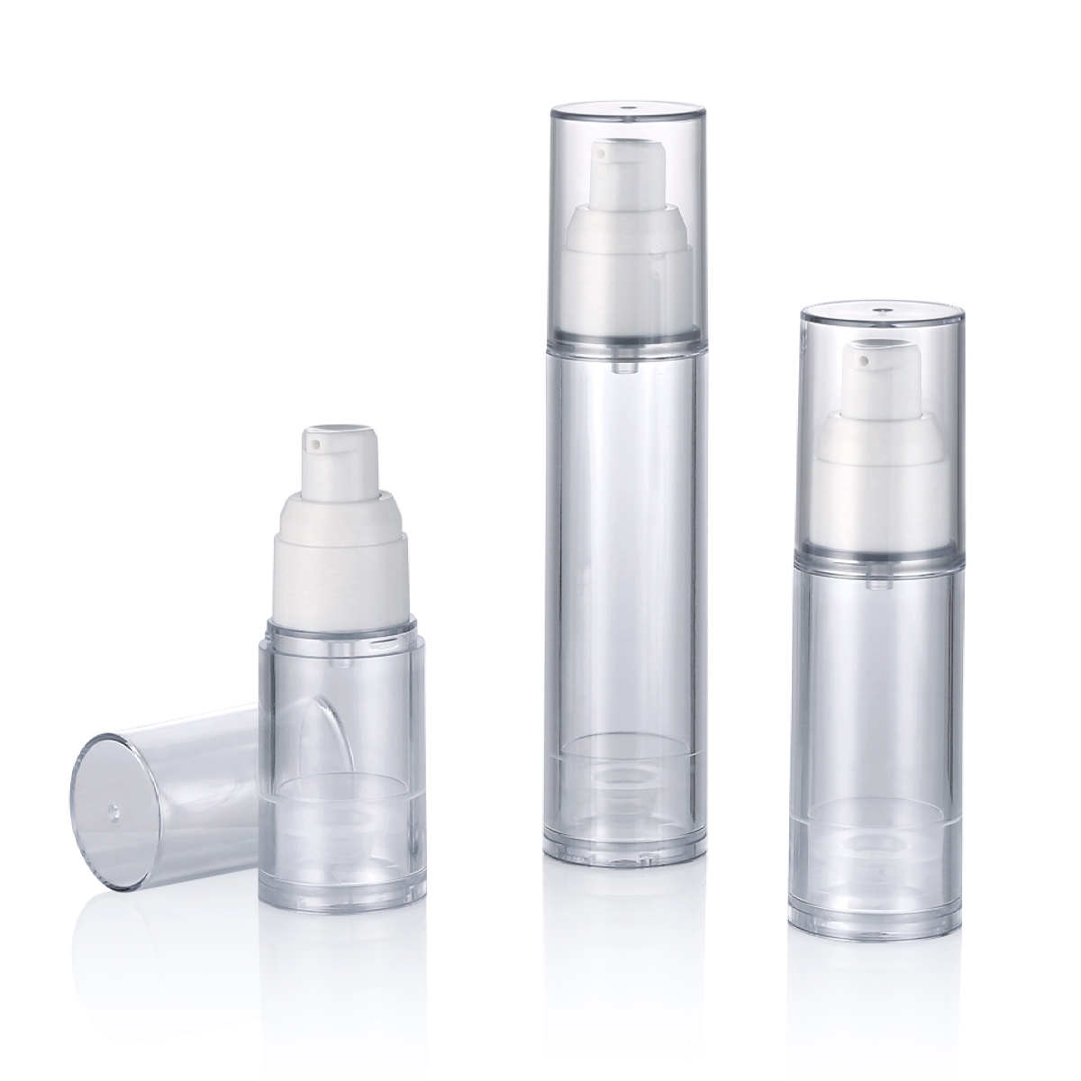 15 ml 30 ml 50 ml flaske luftløs pumpe tilpasset gjenbrukbar vakuum spray flaske luftløs kremflaske med fin spray l01-1