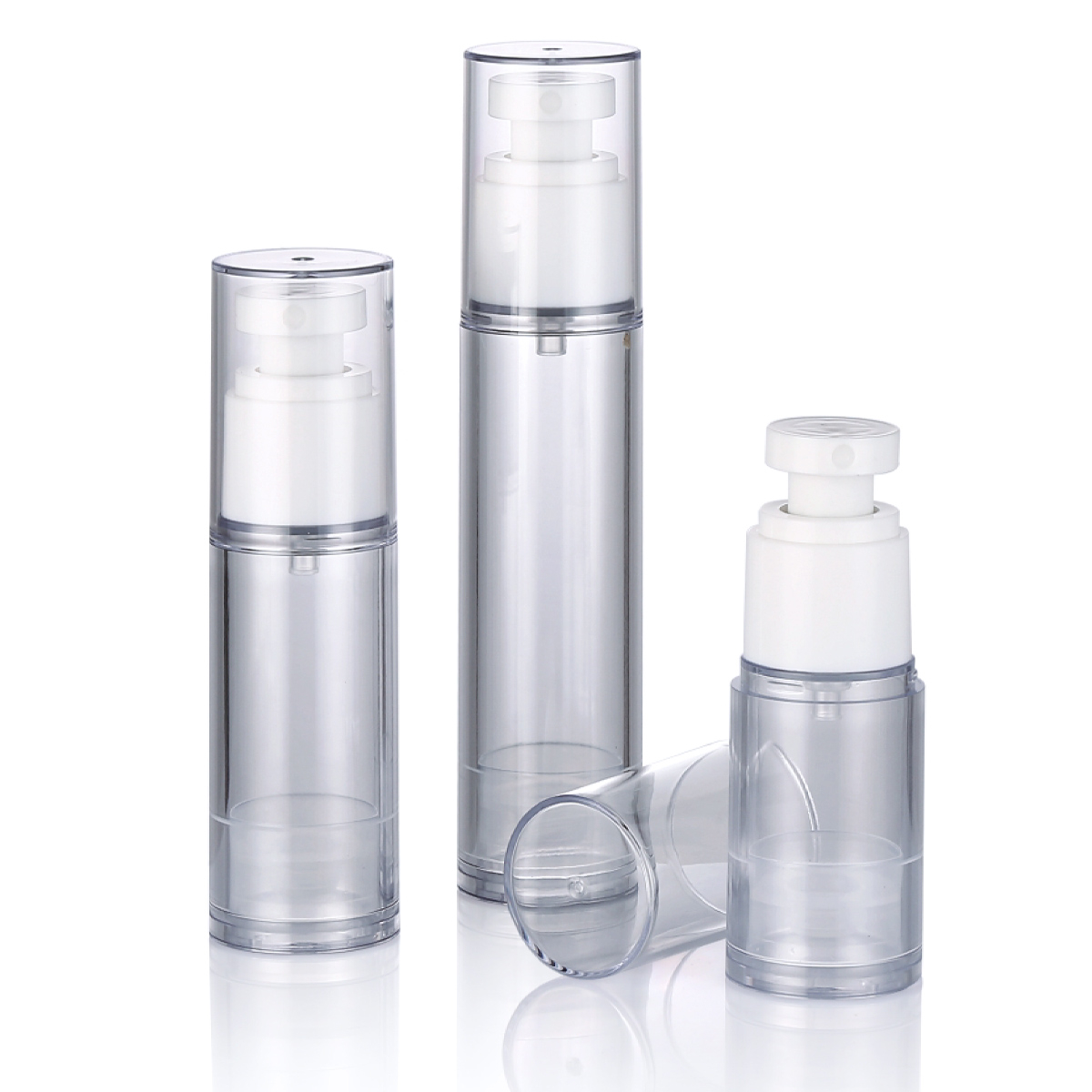 30 ml 50 ml 60 ml 80 ml 100 ml lotion påfyllbar kosmetisk emballasje luftløs serumpumpe flaske l02-1