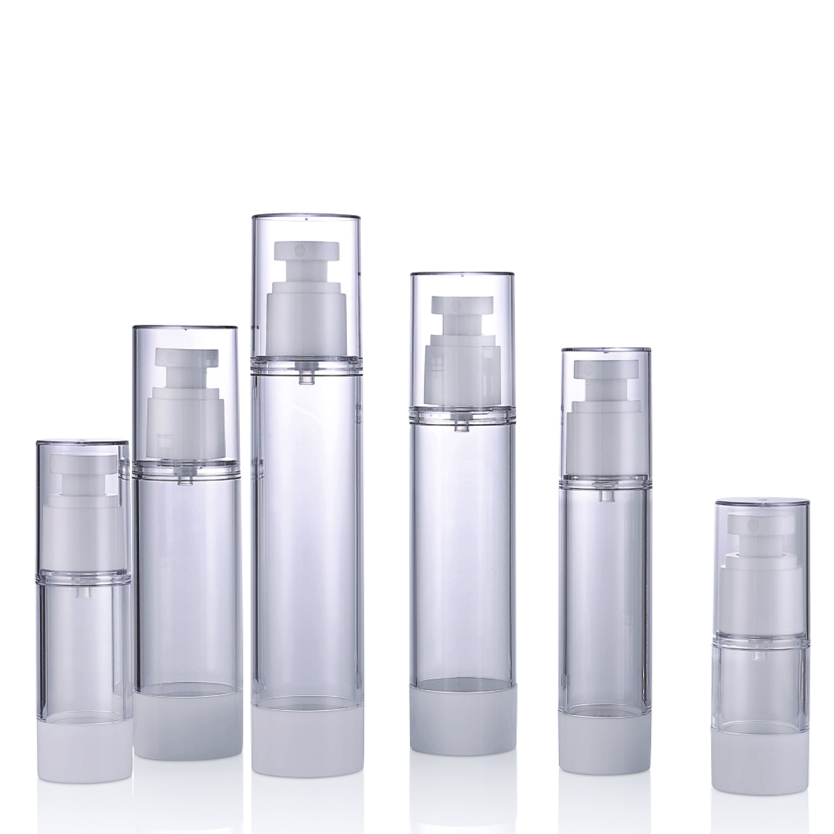 80 ml 100 ml vakuum luftløs tåke s15ml 30 ml 50 ml 80 ml 100 ml 120 ml Pray Pump Transparent PETG -flaske for hudpleiekrem L02
