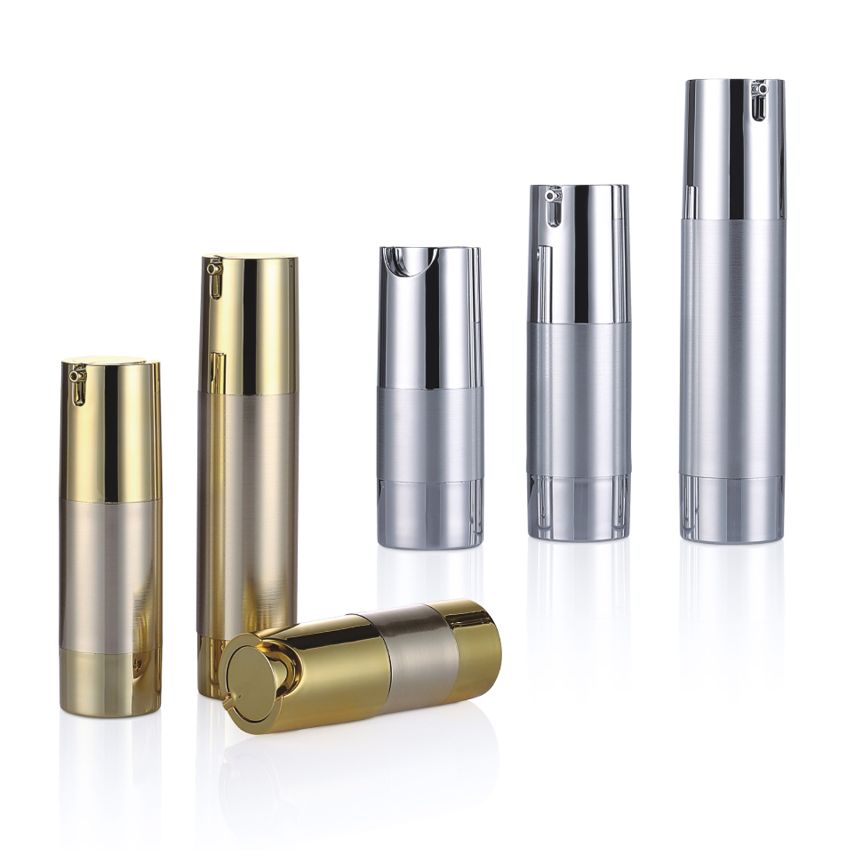 15 ml 20 ml 30 ml rulle gull sølvlotion pumpeflaske med u form hode l05