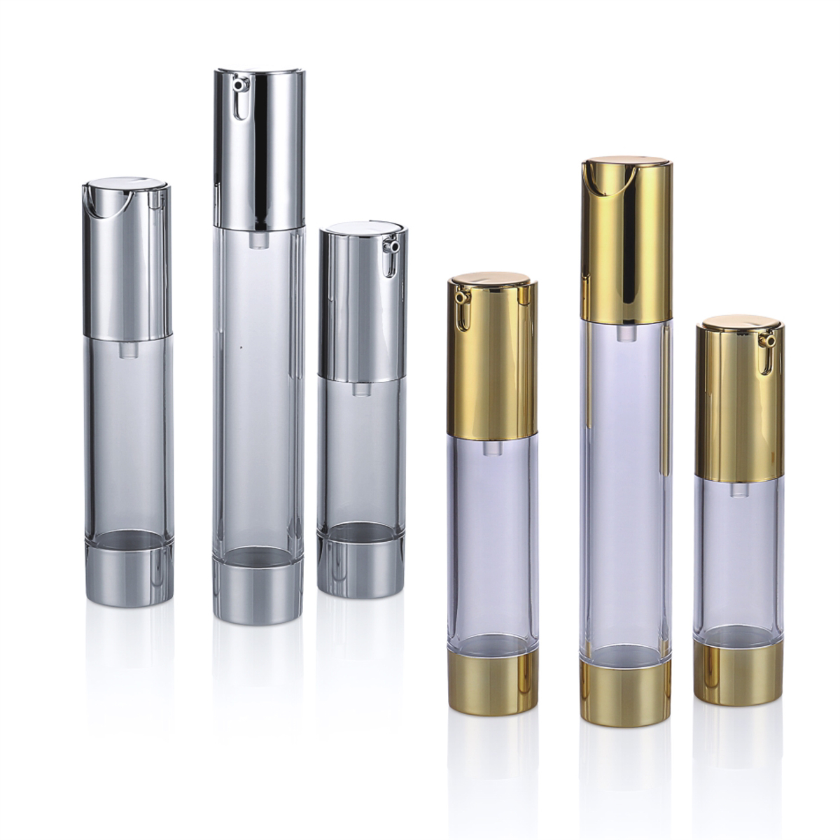 15 ml 20 ml 30 ml elektroplaterende U-formet vakuumflaske Pressetype Pump Hode lotion flaske luftløs flaske L06