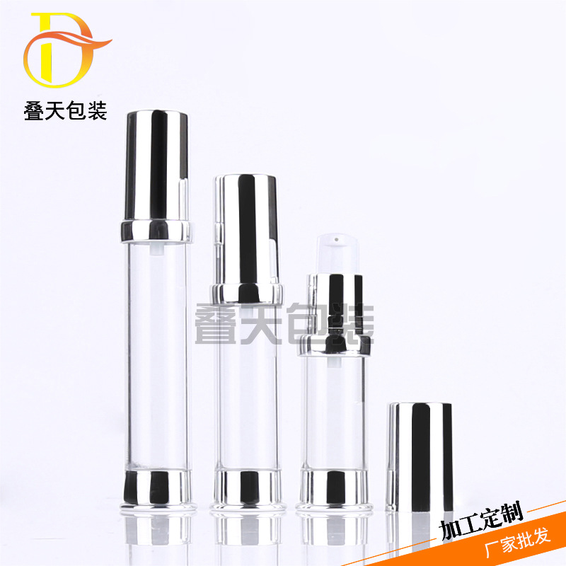 Ningbo Produsent lager vakuumlotion flaske kosmetikk emballasjeprodukter 15 20 30 ml lotion dispenser